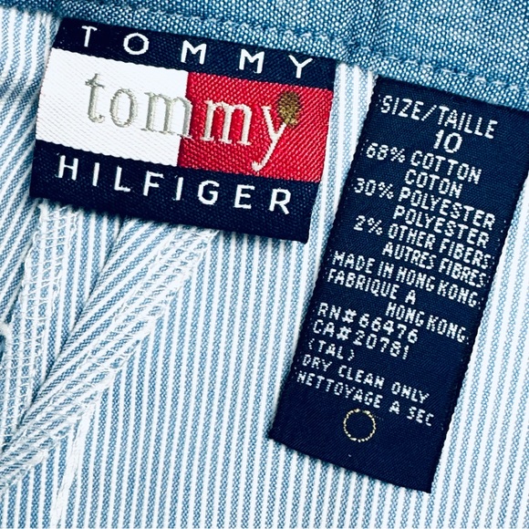 Vintage Tommy Hilfiger Sailor Striped Tailored High Waisted Shorts - Picture 9 of 10